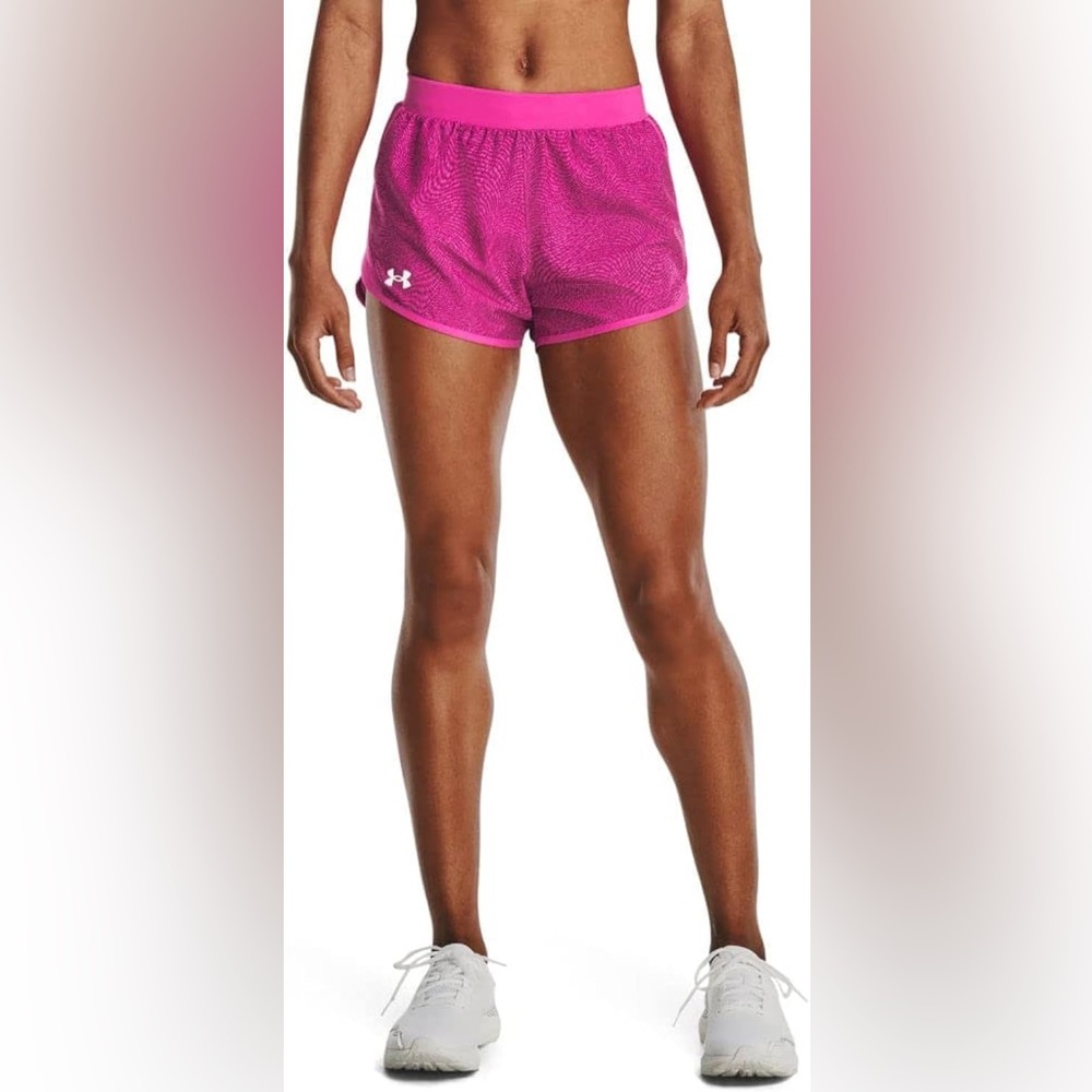 Under Armour Women's Fly by 2.0 Printed Running Shorts XL New With Tags PINK